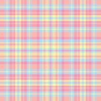 Tartan or plaid pastel color pattern. vector