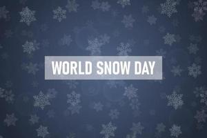 World Snow Day background. vector