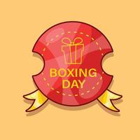 vector de insignia del día del boxeo