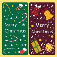 Christmas Vertical Banner with Ornament vector