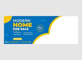 Modern Home Social Media Banner Design vector