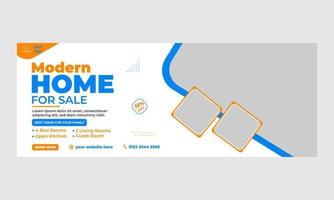 Modern Home Social Media Banner Design vector