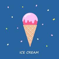 beautiful vector illustration of taste ice cream.