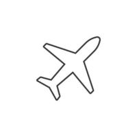 Plane icon in flat style. Airplane vector illustration on white isolated background. Flight airliner business concept.