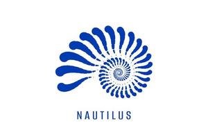 logotipo de concha de nautilus. plantilla de diseño vector