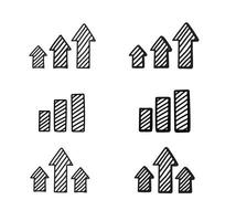 drawing graph symbol doodle vector illustration