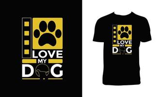 diseño de camiseta de tipografía de perro creativo vector