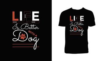 tipografía de perro creativa y diseño de camisetas con letras. vector