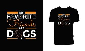 Creative Doggy Typography T Shirt Design. vector