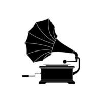 Gramophone vector. A gramophone is an old type of record player. Classical Gramophone. Antique. 90s. vector