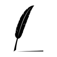 logotipo de la pluma de la pluma vector