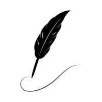 logotipo de la pluma de la pluma vector