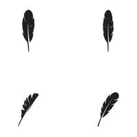 Feather ilustration  logo vector