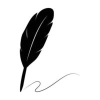 logotipo de la pluma de la pluma vector