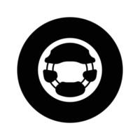 steering wheel logo vector