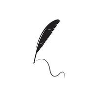 feather quill pen icon vector