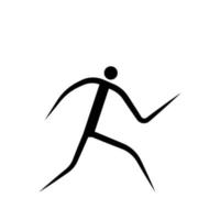 Human running vector logo