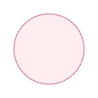 Round pastel frame with polka dot pattern design. Simple minimal Valentine's Day decorative element. vector