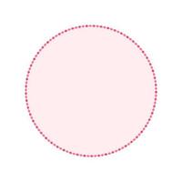 Round pastel frame with polka dot pattern design. Simple minimal Valentine's Day decorative element. vector