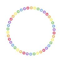 Rainbow frame. Simple minimal border template. vector