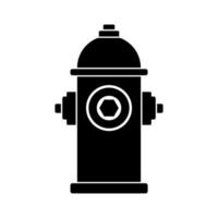 Fire hydrant, firecock silhouette. Minimalist simple flat icon. Fireman water supply equipment. vector