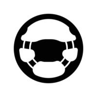 steering wheel logo vector