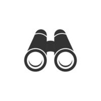 icono binocular en estilo plano. buscar ilustración vectorial sobre fondo blanco aislado. zoom concepto de negocio. vector