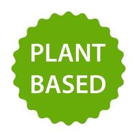 Plant based icon vector healthy food symbol vegan badge, vegetarian sign for graphic design, logo, website, social media, mobile app, UI