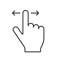 vector de icono de deslizamiento de dedo para diseño gráfico, logotipo, sitio web, redes sociales, aplicación móvil, ilustración de interfaz de usuario.