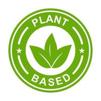 Plant based icon vector healthy food symbol vegan badge, vegetarian sign for graphic design, logo, web site, social media, mobile app, ui