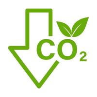 reducción de las emisiones de co2 icono vector detener signo de cambio climático para diseño gráfico, logotipo, sitio web, redes sociales, aplicación móvil, ilustración de interfaz de usuario