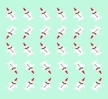 Happy Snowman pattern vector illustration on blue background