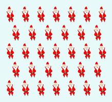 Santa Clause vector illustration pattern on blue background