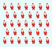 Santa Clause vector illustration pattern on blue background