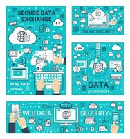 Secure online data exchange in internet vector