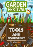 Gardening and farming agriculture tools vector