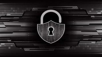 Modern Technology Background with lock vector