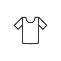 Tshirt icon in flat style. Casual clothes vector illustration on white isolated background. Polo wear business concept.