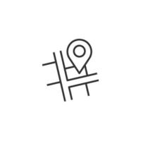 Map pin icon in flat style. gps navigation vector illustration on white isolated background. Locate position business concept.