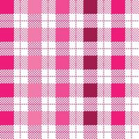 Valentine pink colors checkered background, plaid texture seamless pattern fabric checkered background, gingham background vector