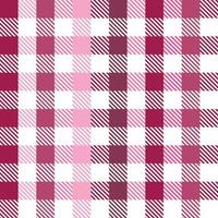 Valentine pink colors checkered background, plaid texture seamless pattern fabric checkered background, gingham background vector