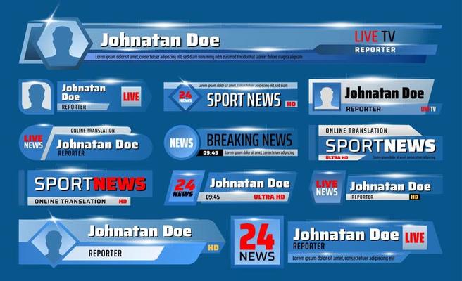 Breaking sport news television header TV backdrops
