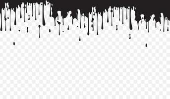Paint dripping icon. Current drops. Black paint flows. Molten texture isolated. Vector illustration EPS 10
