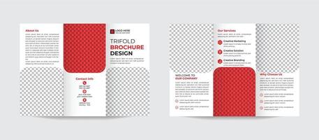 Corporate modern trifold brochure template design vector Pro Vector