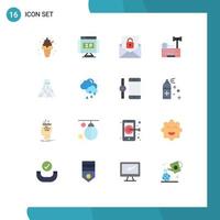 Modern Set of 16 Flat Colors and symbols such as badminton law communication internet copyright Editable Pack of Creative Vector Design Elements