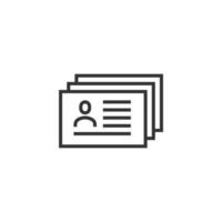 Resume icon in flat style. Contract document vector illustration on white isolated background. Paper notepad business concept.