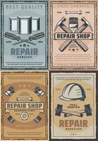 Repair work tools and renovation instruments vector