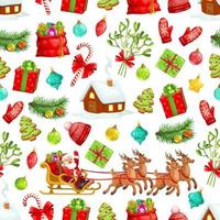 Christmas holiday seamless pattern background vector