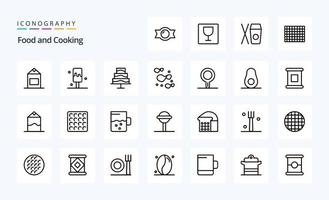 25 Food Line icon pack vector