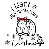 I Want a Hippopotamus for Christmas, Christmas vector